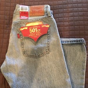 Levis 501CT Light Denim Jeans Size 26 Cropped